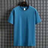 Men's T-Shirt Summer round Neck Solid Color T-shirt