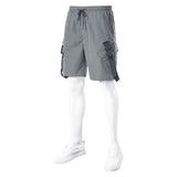 Mens Cargo Shorts Men's Workwear Shorts Cropped Pants Multi-Pocket Cargo Pants