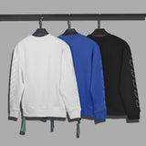 Off White Long Sleeve Round Neck Sweater Autumn And Winter Square Printing Crew Neck Pullover Sweatshirt