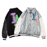 Dodgers Letter Jacket Outfit Senior Jackets Varsity Baseball College Coat Letter Embroidered Baseball Uniform Jacket