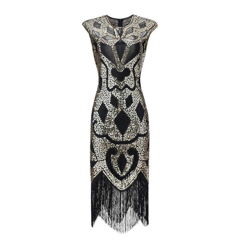 The Great Gatsby Prom Dresses Tassels Party Evening Dress Vintage Sequin Bead