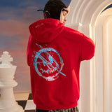 Smiley Face Hoodie Hooded Sweater Men Graffiti Coat Hoodie