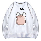 Men and Women Pokemon Pikachu Hoodie Pokémon Psyduck Crew Neck Pullover Sweatshirt