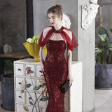 Sequin Evening Dress Fishtail Gown