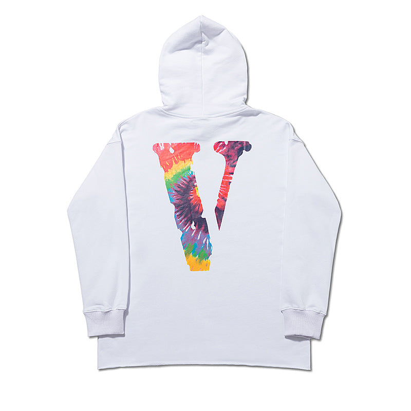 Pop Smoke Vlone King of New York Sweatshirt Tie-Dyed Loose Hooded Sweater