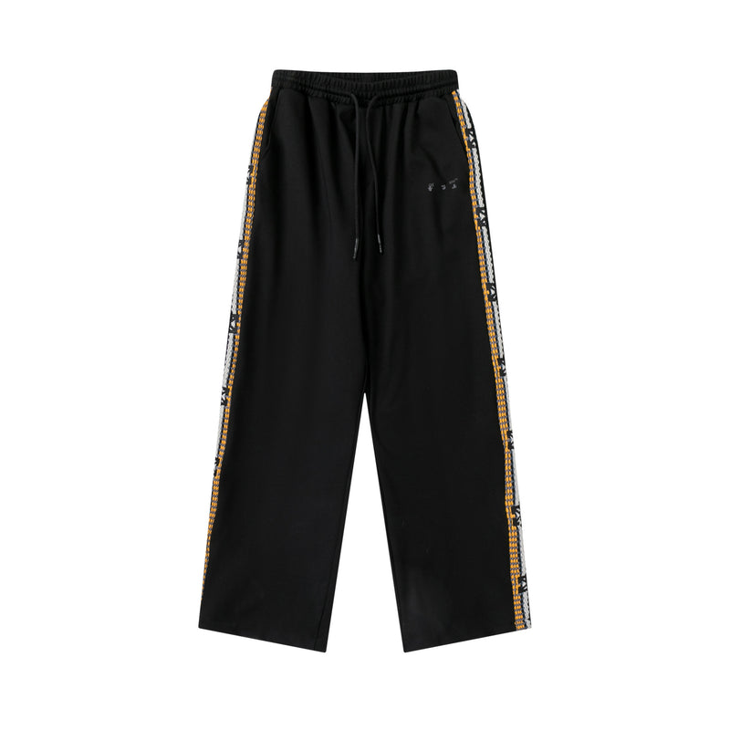 Off White Winter Pants Autumn and Winter Arrow Ribbon Casual Trousers for Men and Women