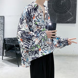 Men's Shirts Loose Long Sleeve Printed Shirt