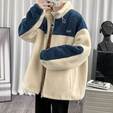 Men's Autumn Winter Coat Fleece-Lined Thickened Cotton-Padded Coat