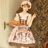 Gothic Lolita Harajuku Style Clothing Lolita Dress Detachable Apron Strap Sweet Cute Lolita Spring/Summer
