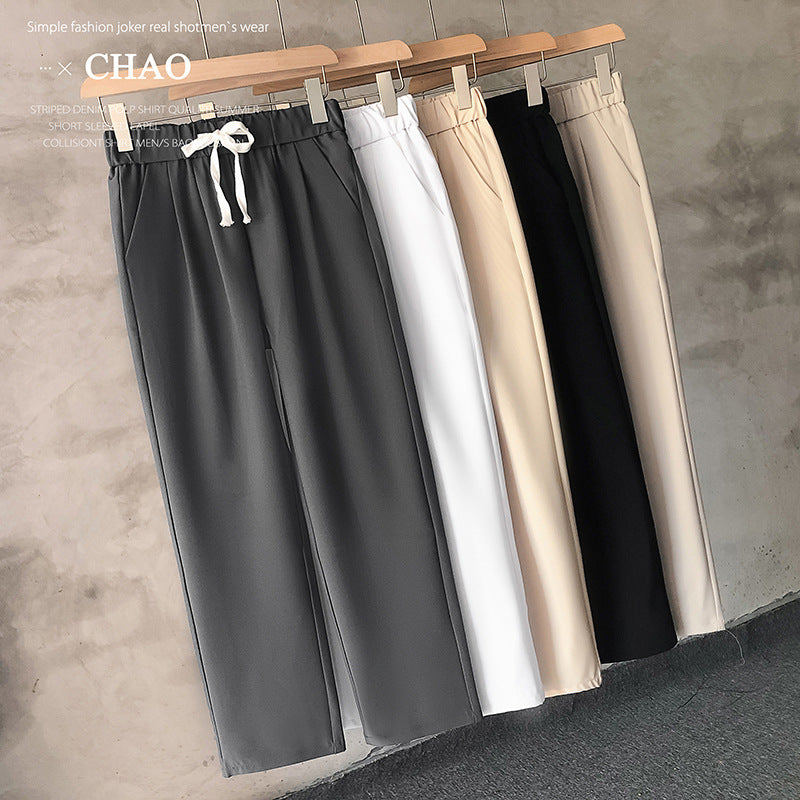 Men Suit Pants Straight Loose Casual Pants