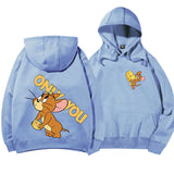 Tom and Jerry Hoodie Hooded Loose Autumn Winter Sweater Men's Jacket