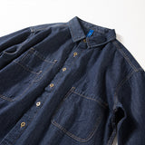 Denim Shirts Men's Long Sleeve Loose Casual Top Coat