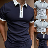 Polo Shirts Spring/Summer Polo Shirt Color Matching Men's T-shirt