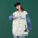 Dodgers Letter Man Jacket Outfit Senior Jackets Varsity Baseball College Coat Baseball Uniform Couple Wear Spring Loose Jacket