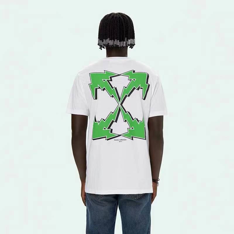 Off White Tshirt Arrow Men's Short Sleeve Cotton Owt Casual Fashionable