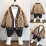 Toddler Boys Jackets Children Knitted Sweater Coat for Boys