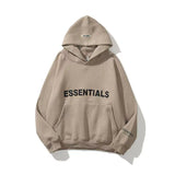 Fog Essentials Hoodie Fear of Fog Double Line Essentials Adhesive Three-Dimensional Letter Sweater Hoodie Couples Coat