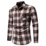 Mens Flannel Jacket Men's Thickened Warm Woolen Flannel Casual Shirt