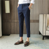 Men Trousers Summer Men's Slim Fit Suit Pants