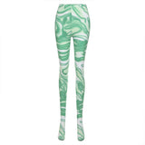 Spring Printing Skinny Hip Raise Sports Fitness Leggings