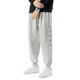 Men Trousers Straight-Leg Pants Loose Printed Men's Pants