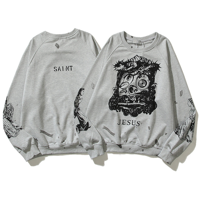 Kanye West Sunday Service Sweatshirt Autumn And Winter Round Neck Sweatshirt Pullover