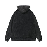 Skull Hoodie Skull Dark Washed and Worn Hoodie Autumn and Winter Hip Hop Jacket