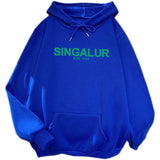Slogan Graphic Hoodie Cartoon Print Top Coat