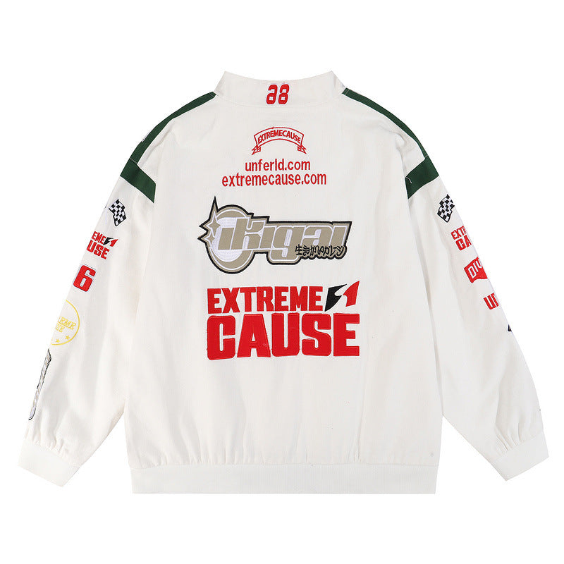 Blackair Jacket Vintage Embroidered Racing Suit Jacket Baseball Uniform