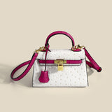 Jackie Kennedy Bag Kelly Bag Ostrich Grain Handbag Shoulder Crossbody Bag