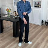 Denim Shirts Men's Spring Loose Shirt Coat