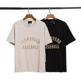 Fog T Shirt Spring/Summer Baseball Letter Crew Neck Pullover Men's and Women's Same Style Short Sleeve Fear Of God