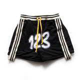 Rrr123 Shorts Drawstring Sports Shorts 123 Embroidered Mesh Breathable Shorts