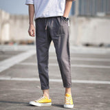 Linen Pants Straight Leg Pants Drawstring Lightweight Elastic Beach Pants Men Loose plus Size Summer Sports Straight Casual Pants Men