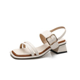 Nude Block Heel Sandals