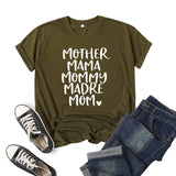 Boy Mama T Shirt Mother Mama Mother Printed Short Sleeve T-shirt