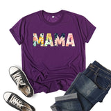 Boy Mama T Shirt Mama Printed Short Sleeve T-shirt