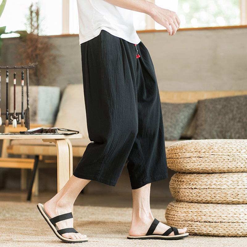 Linen Pants Straight Leg Pants Summer Loose Linen Casual Pants