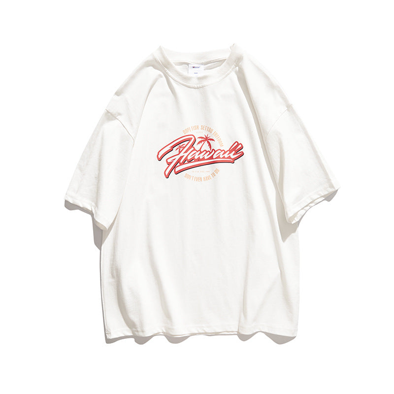 Men 'S T-shirt Hip Hop Letter Print Short-Sleeve T-shirt Men 'S And Women 'S 100% Cotton Coat Summer Half Sleeve Loose Casual T-shirt T