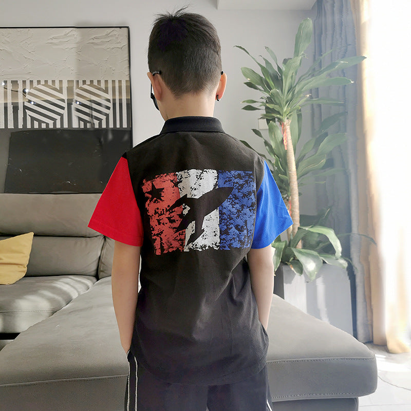 Children Boy Polo Shirts Summer Boys' Short-Sleeved T-shirt