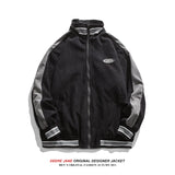 Men Baseball Jacket Spring Colorblock Baseball Uniform Loose All-Matching Jacket