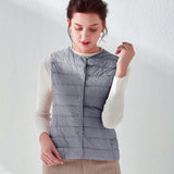 Women Winter Coats Puffer down Vest Lightweight down Jacket Vest Women's Autumn and Winter Vest