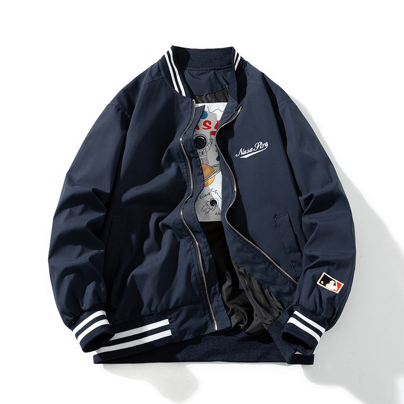 Varsity Jacket Loose Baseball Cotton-Padded Jacket Embroidered Jacket