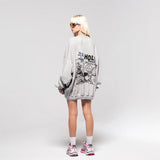 Rrr123 Sweatshirt Rivington ROI Rebis Comic Print High Street Loose round Neck Sweater