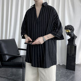 Men's Shirts Summer Men's Striped Shirt Shirt Large Size Men's Clothing