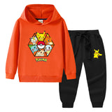 Children Pokemon Pikachu Hoodie & Pant Set Sweater Suit Cotton Trendy