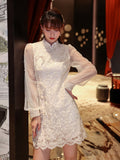 Fairy Dress French Style Women's Clothes Cheongsam Retro Dress for Women Petite Skirt Autumn Women