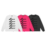 We11done Hoodie Letter round Neck Loose Men's and Women's Sweater