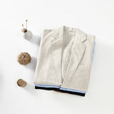 Men Linen Suits Spring Linen Suit Loose Linen Cardigan