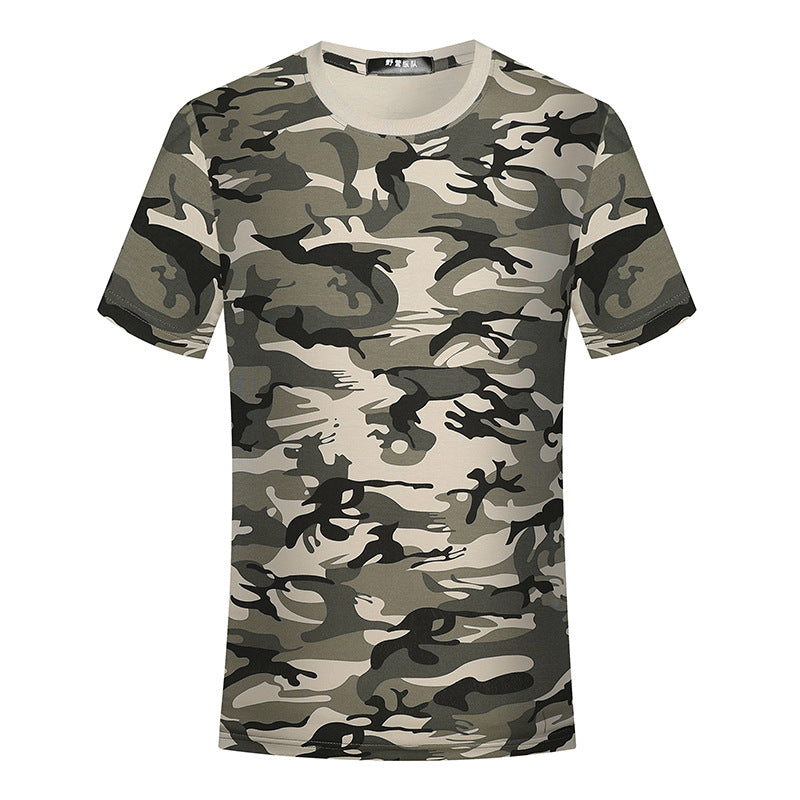 Woodland T Shirt Camouflage Crew Neck